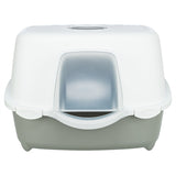 Trixie Kattenbak Davio Top Outdoor Met Kap Grijs / Wit