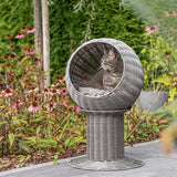 Trixie Kattenmand Amalia Rond Polyrattan Grijs