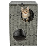 Trixie Kattenmand Amalia Hoekig Polyrattan Grijs