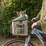 Trixie Fietsmand Voor Stuur Polyester Olijfgroen / Beige