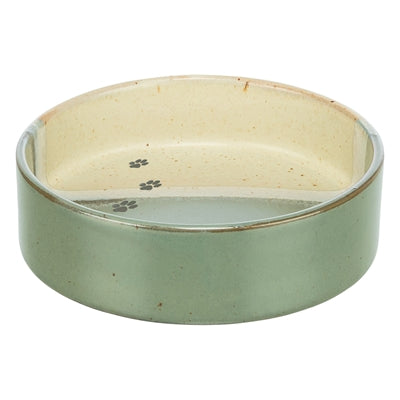 Trixie Voerbak / Drinkbak Met Pootprint Keramiek Groen / Beige