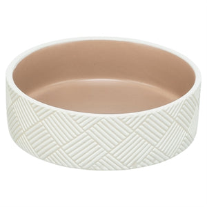 Trixie Voerbak / Drinkbak Patroon Keramiek Wit / Beige