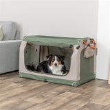Trixie Kennel Comfy Bench Stof / Reismand Olijfgroen / Beige