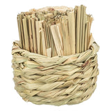Trixie Mand Gras Met Hooi / Maisbladeren / Houten Stokjes