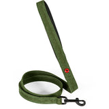 Zolux Expert Hondenriem Premium Leer / Neopreen Groen 100X1,5 Cm
