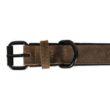 Zolux Expert Halsband Hond Premium Leer / Neopreen Bruin 30X1,4 Cm