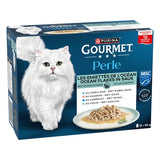 Gourmet Perle Ocean Flakes In Saus Kabeljauw / Zalm / Schol / Koolvis 12X85 Gr