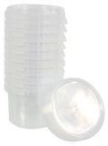 Merkloos Emmer Pp Rond Zonder Hengsel Incl Glasheldere Deksel 0,36 LTR (10 stuks)