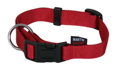 Martin Sellier Halsband Basic Nylon Rood