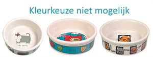 Trixie Voerbak Kat Keramiek Met Print Assorti 200 ML-12 CM