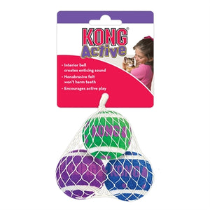 Kong Kat Tennisballen Met Bellen 4X4X4 CM