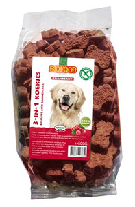 Biofood 3 In 1 Hondenkoekjes Met Cranberry 500 GR