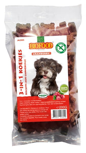 Biofood 3 In 1 Hondenkoekjes Met Cranberry Mini 200 GR