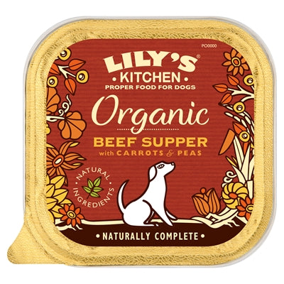 Lily's Kitchen Dog Organic Beef Supper 11X150 GR