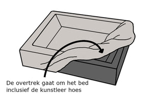 Bia Bed Rib Hoes Voor Hondenmand Grijs