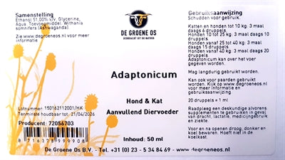 De Groene Os Adaptonicum Hond / Kat 50 ML